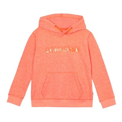 Boys' orange marl logo hoodie